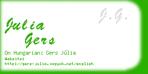 julia gers business card